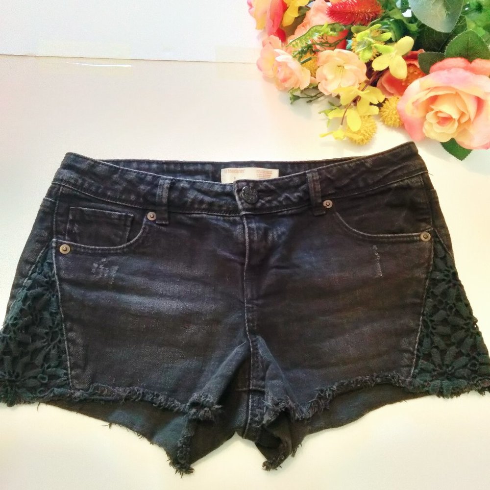 No Boundaries Black Denim Shorts